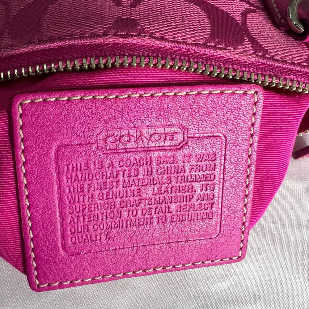 Coach Pink Signature Crossbody Bag - Picture 6 of 8